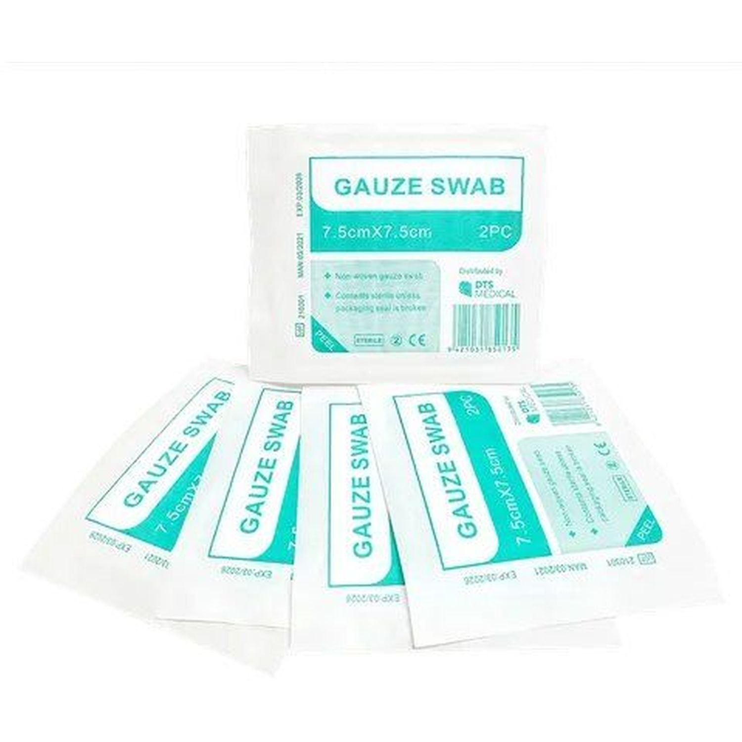 Sterile NonWoven Gauze Swabs 7.5x7.5cm pack of 5