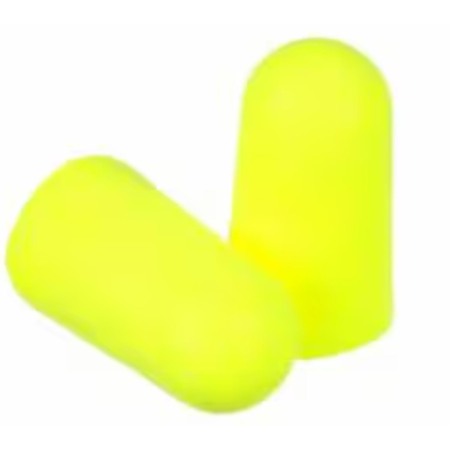 3M E-A-Rsoft 312-1251 LARGE Yellow Neon Earplugs Bulk Box 2000 Pairs