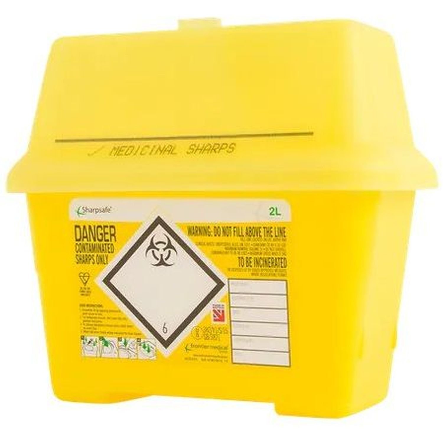 Medical Waste Sharps Container 2 Litre