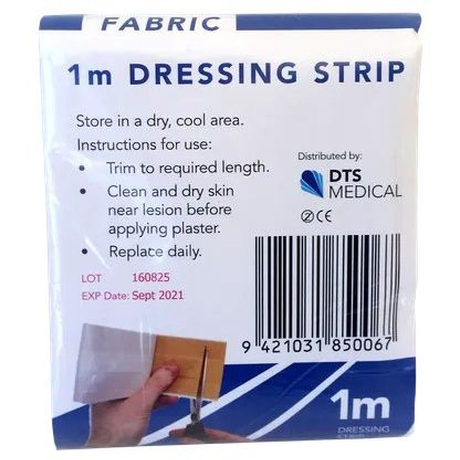 Fabric Dressing Strip 7.2cm x 1m