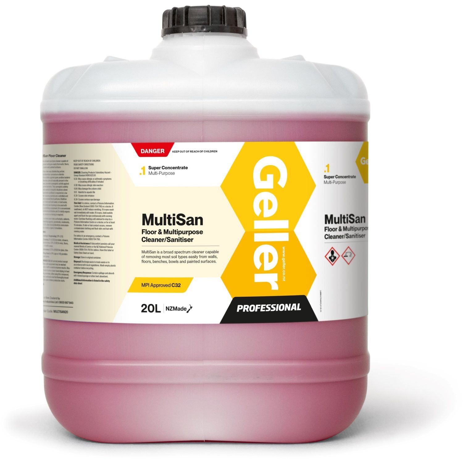 Geller Multisan Cleaner Sanitiser 20L