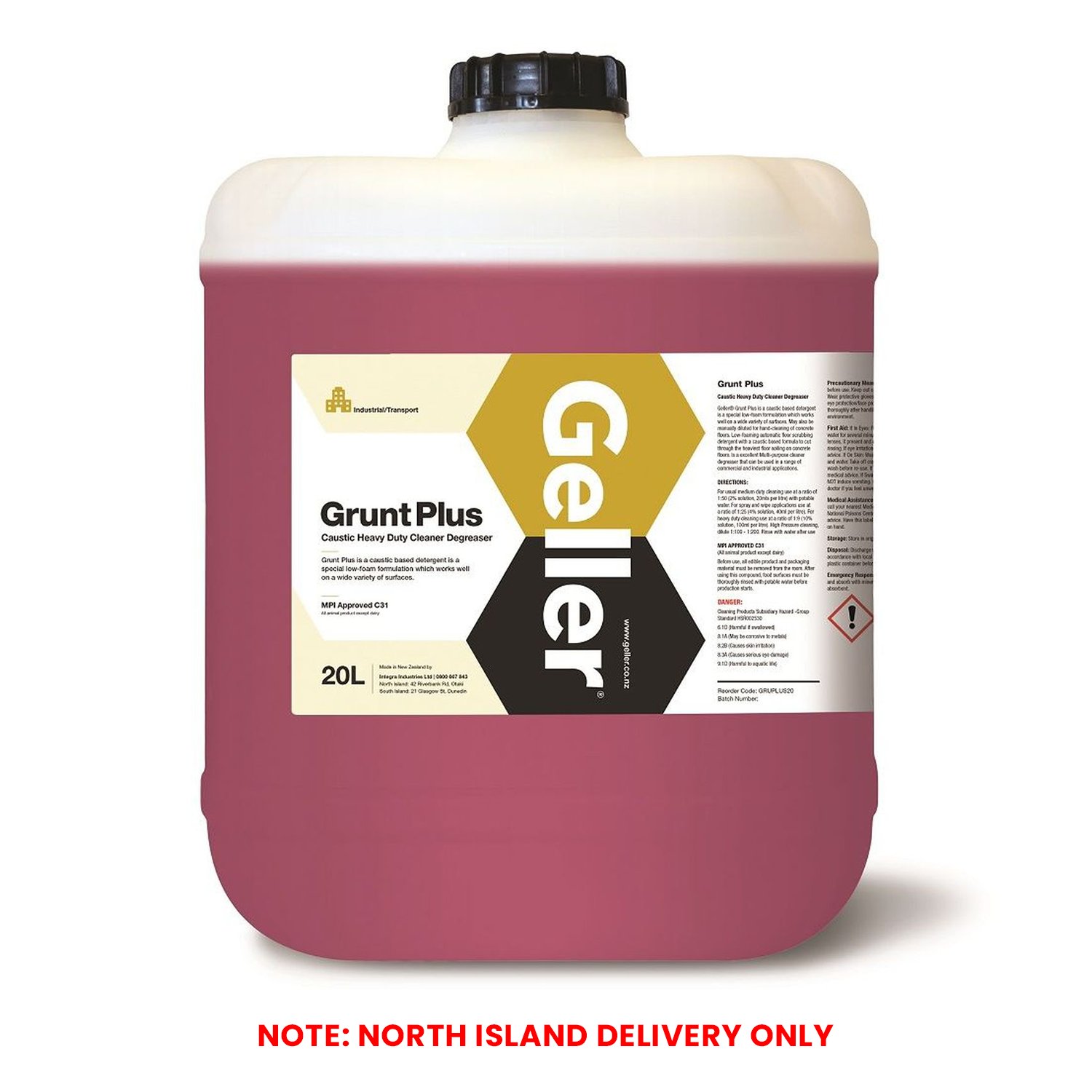 Geller Grunt Plus Heavy Duty Degreaser 20L