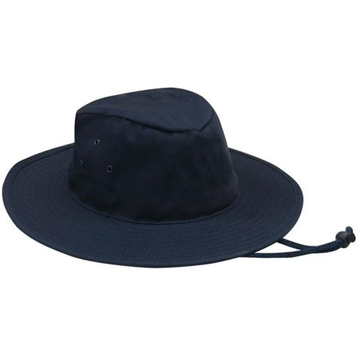 Poly Cotton Brim Hat With Chin Strap