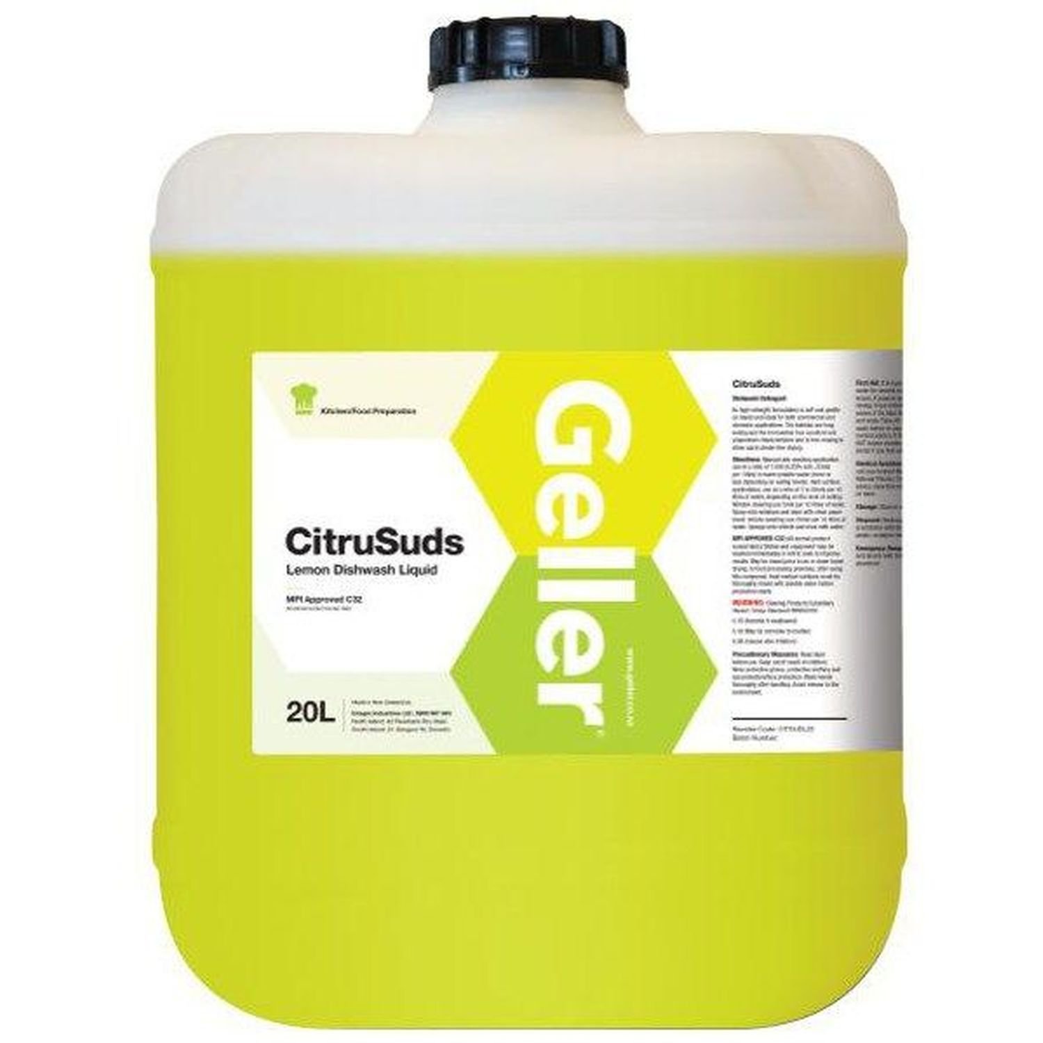 Geller Citrusuds Manual Dishwash Liquid 20L