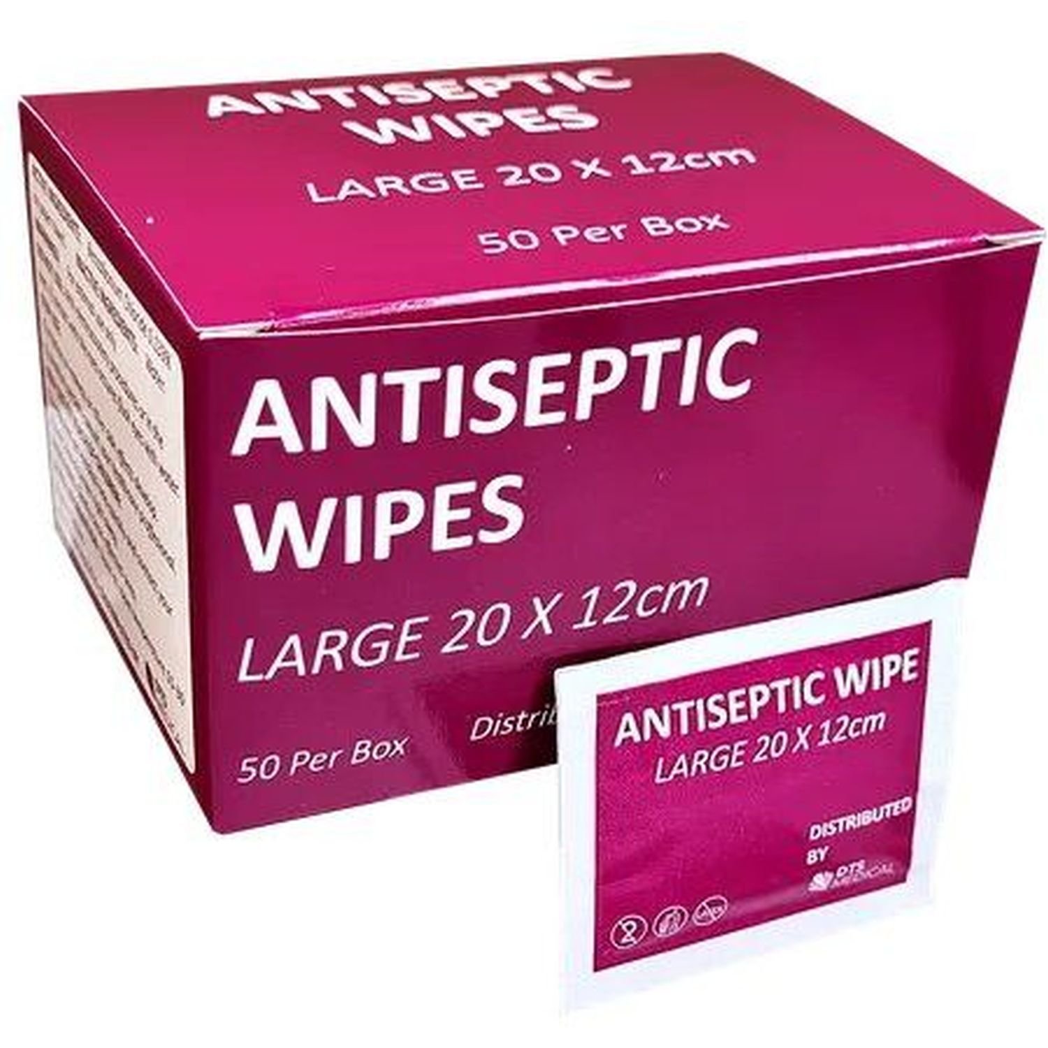 Box of 50 Antiseptic Towelette Wipes