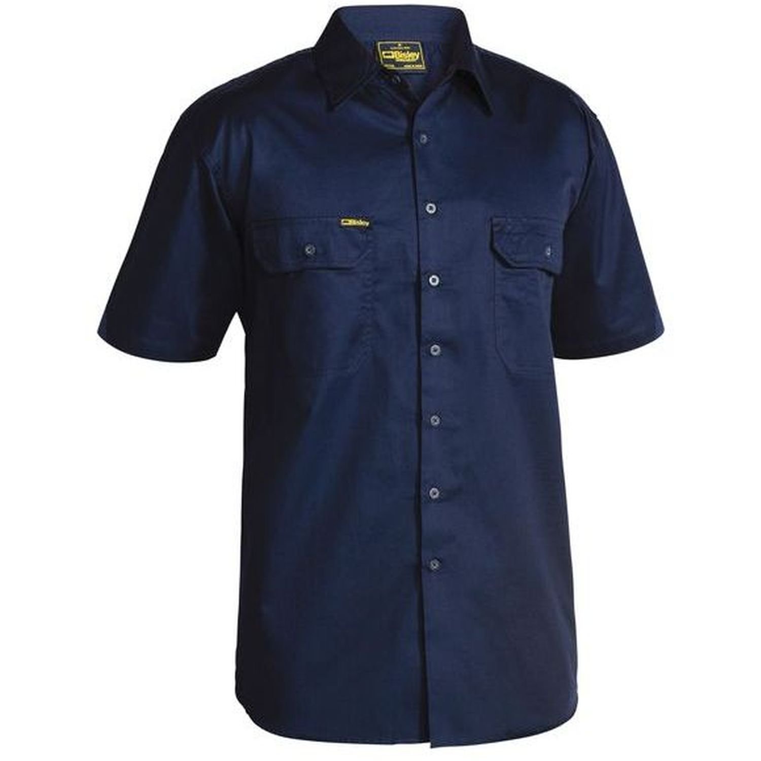 Bisley Cool Lightweight Short Sleeve Vented Cotton Shirt 155gsm