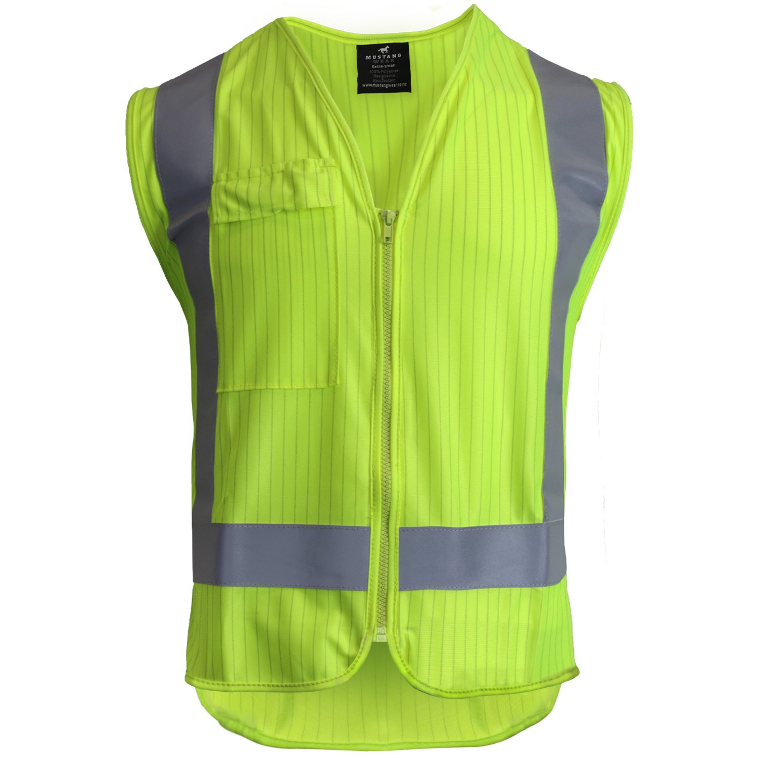 Mustang Wear Day/Night Fire Retardant Sleeveless Zip Safety Vest