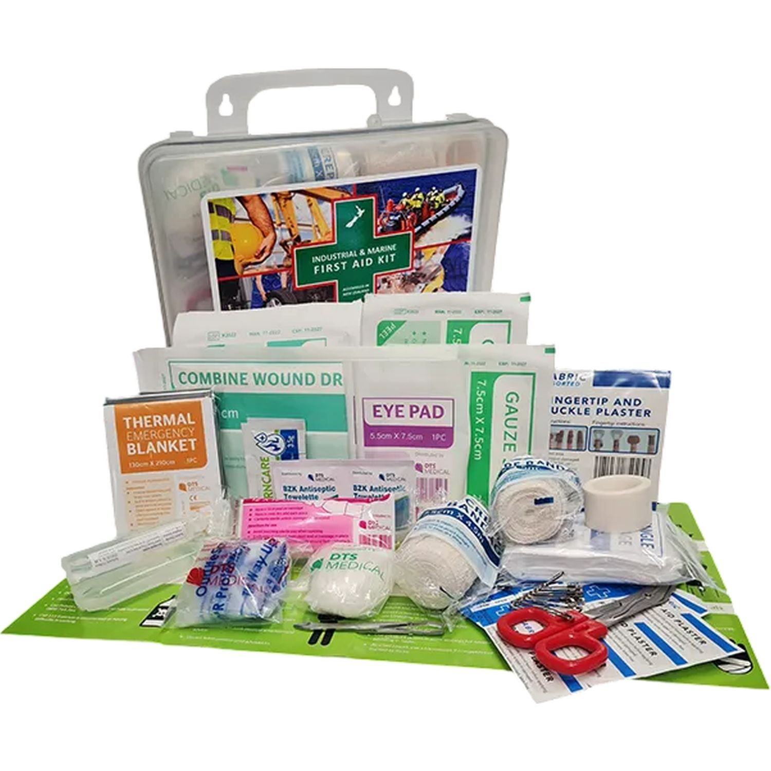 Industrial and Marine First Aid Kit Clear Plastic Box