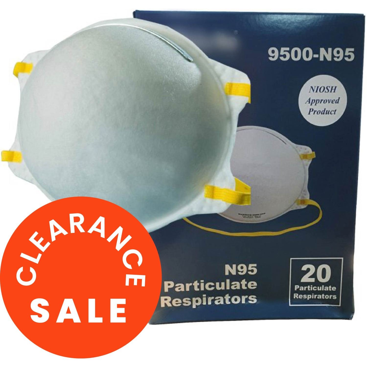 N95 Particulate Respirator Box 20 (Disposable Mask) CLEARANCE