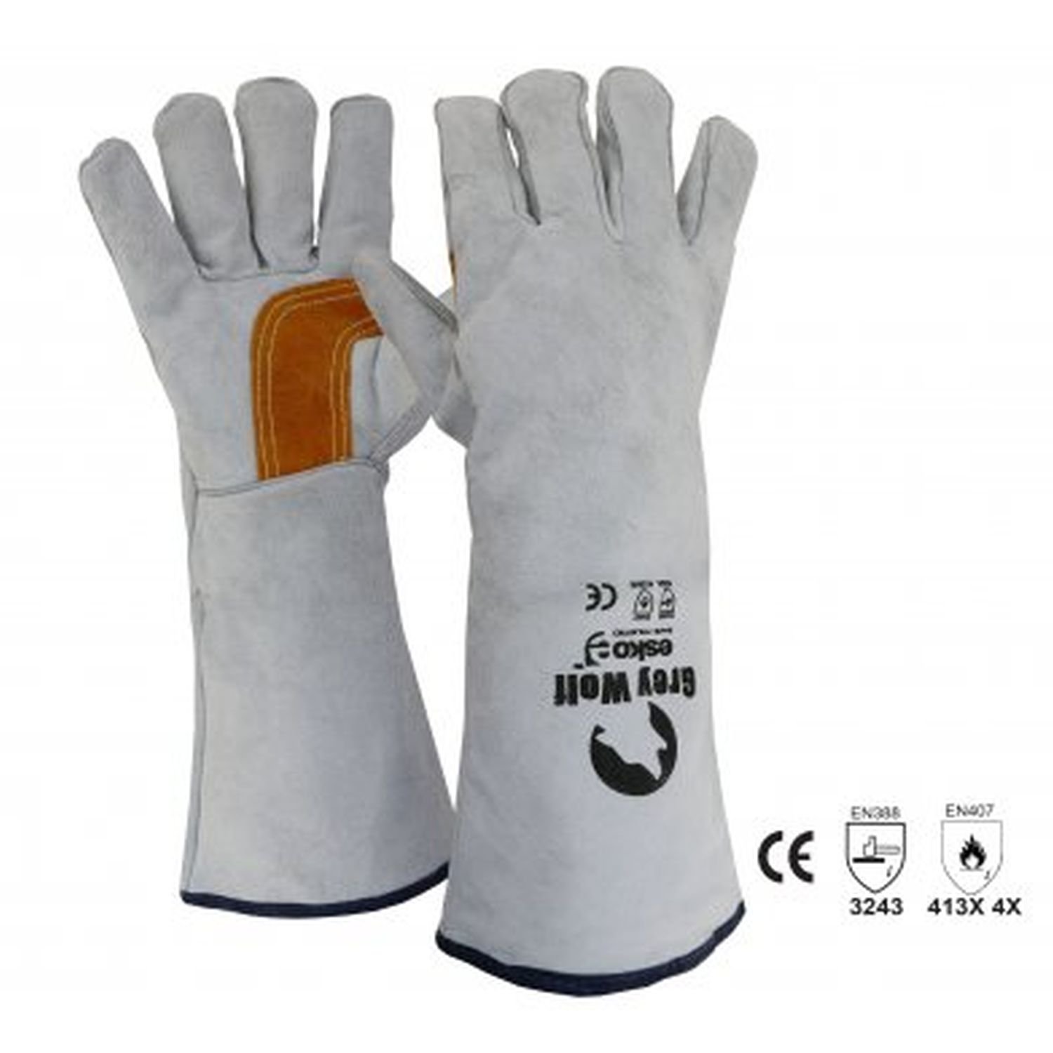 Grey Kevlar Stitched Welders Glove 406mm
