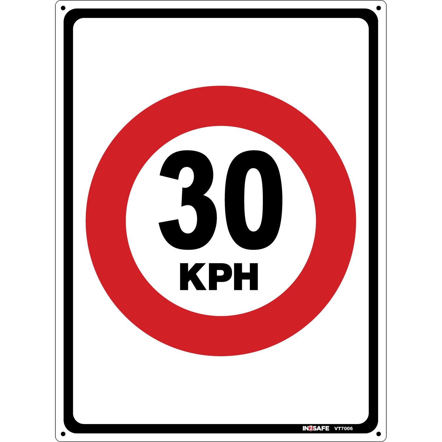 Traffic Speed Sign 30 kph