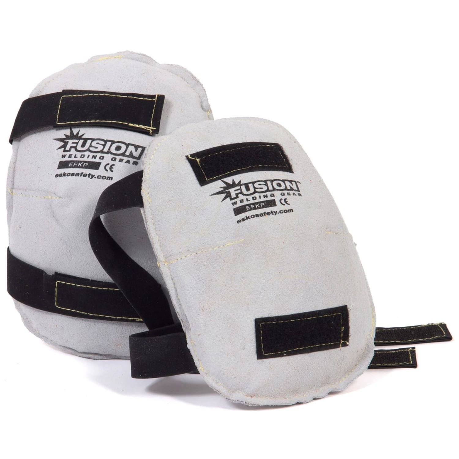 Welders Knee Pads - Kevlar Stiched Leather Grey